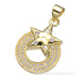 zircon gold filled pendant wholesale gold five pointed star pendant